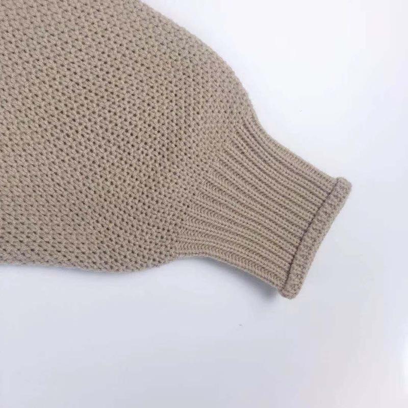 Women's Loose High Neck Pullover Sweater for Autumn/Winter 2026 - Plus Size European/American Style
