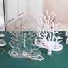 Multi Level Jewelry Tree Organizers Plastic Display Holder For Home Store Decoration Compact Design Easy Assembly Space Saving