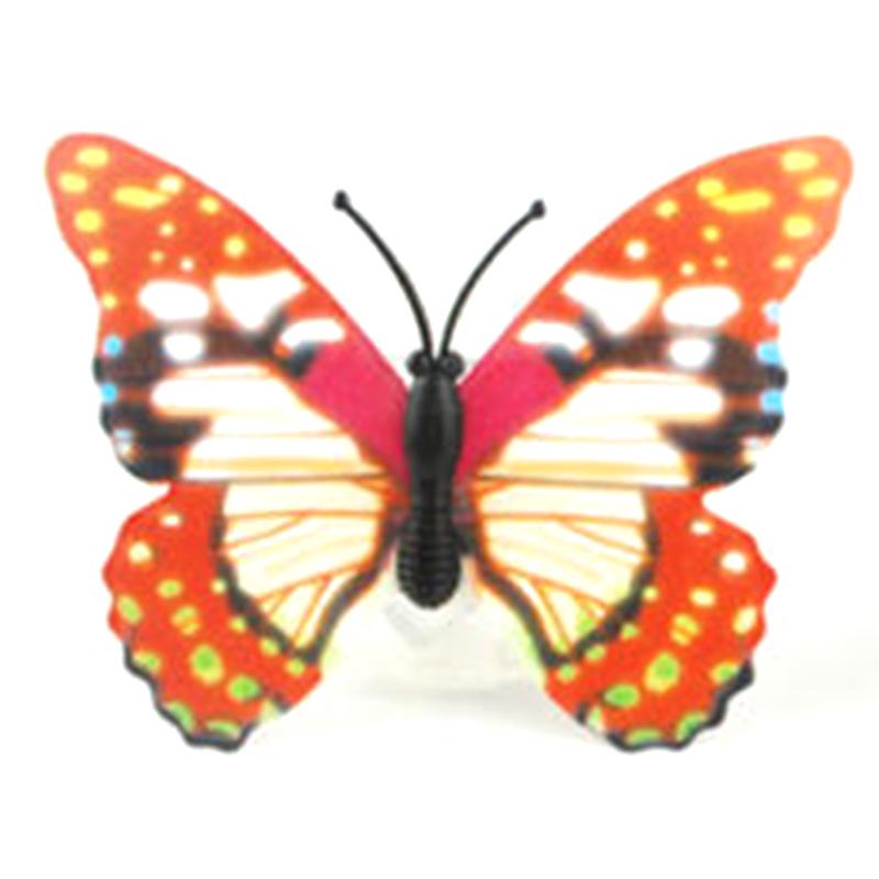 Random Color Plastic Toys LED Colorful Butterfly for Children Bedroom Night Light