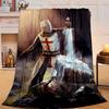 1PC Knights Templar Symbol Flannel Blanket Gift, Suitable for Both Men And Women, Soft Ideal for Beds And Sofa, Birthday Or Christmas Gift