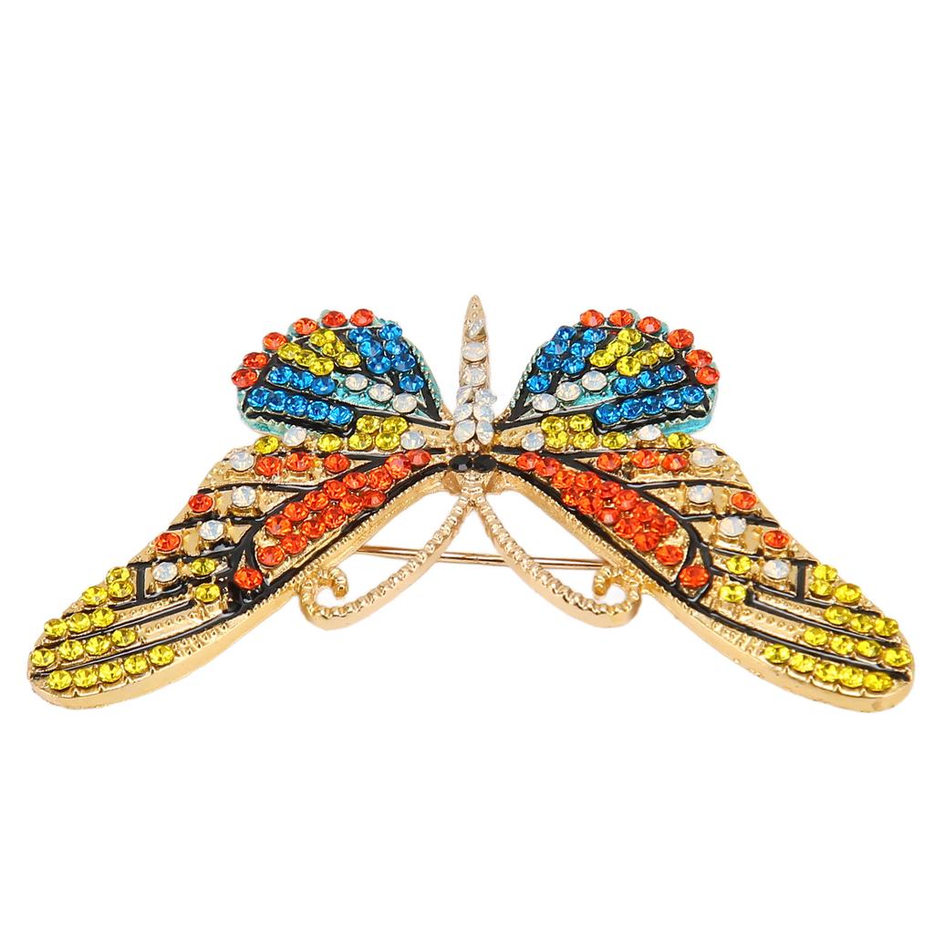 Rhinestone Brooch Colorful Fade Resistant Beautiful Elegant Women Lapel Pin for Hat Scarf Sweater Bag