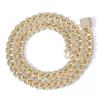 Punk Hip Hop Chunky 12MM Miami Cuban Link Chain Iced Out Cuban Hiphop Necklace Flip Buckle Mens Gold Cubanas Necklace