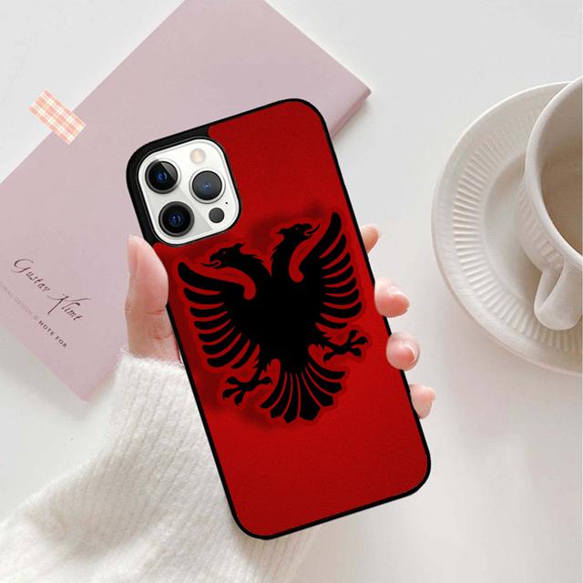 Albania Flag Phone Case Back Cover for iPhone 17 Air 16 15 14 13 11 12 Pro Max Plus Shell Coque