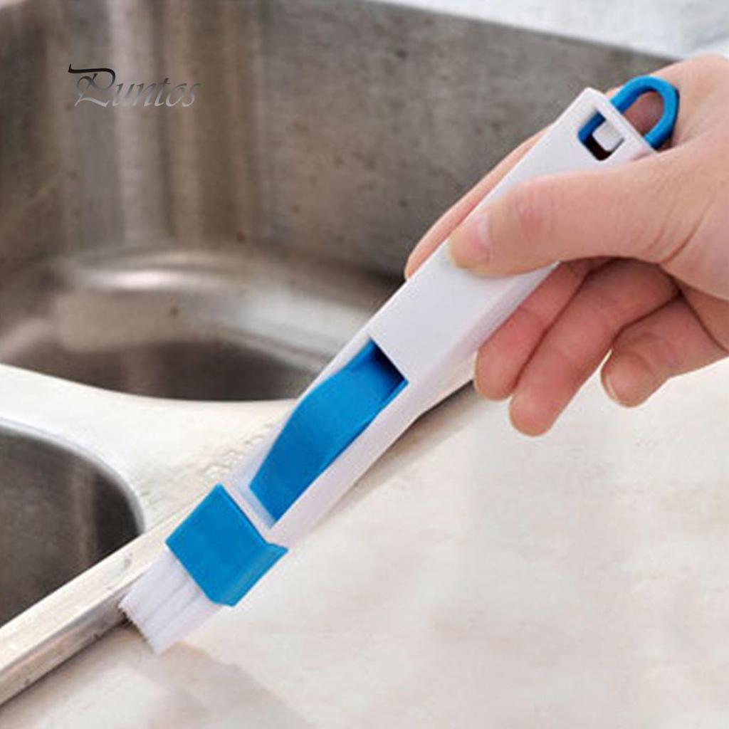 Keyboard Window Groove Cleaning Brush for Slits Slot Cleaning Tool with Dustpan