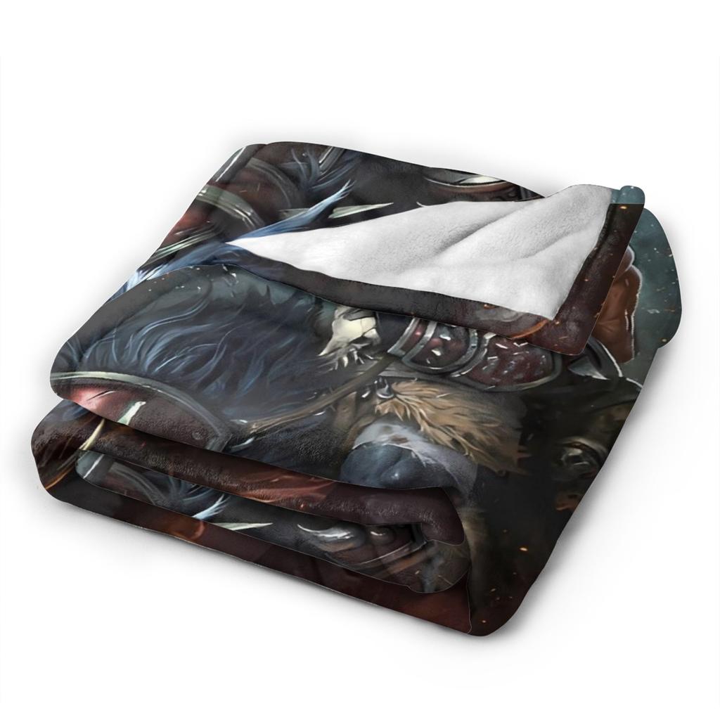 WOW World of Warcraft Arthas Demon Illidan Sylvanas Warm Blanket Travel Plush Throw Blanket Flannel Bedspread Sofa Bed Cover