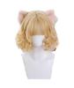 Lolita Volume Lolita Everyday Gradient Wig GAL-style Wig, Heat-Resistant, Curl, Midi, Short, Ladylike, Perm, Wave, Cosplay, Party, Style, Wear, (Gold)