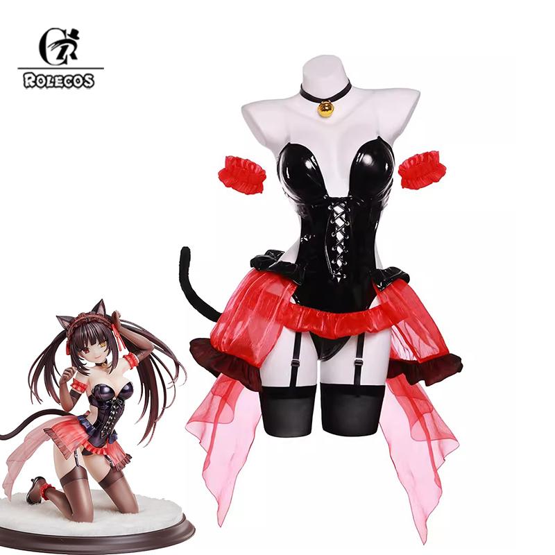 Tokisaki Kurumi Bunny Girl Costume Anime Date A Live Tokisaki Kurumi Cat Ear Sexy Cosplay Women Bunny Suit