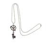 Retro Steampunk Gears Key Pendant Necklace Unisex Creative Long Chain Jewelry