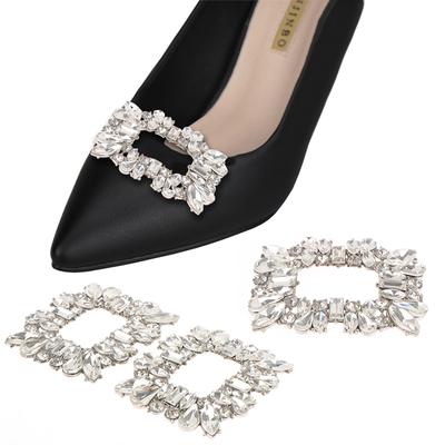 1Pc Rhinestone Shoe Clip Metal Shoe Buckle Women Wedding Party High Heel Decor