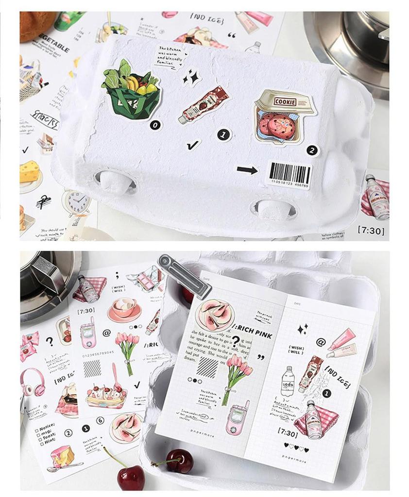 moin moin for convenience and everyday soft serve ice cream 2504sl357 stickers, 12-piece set, small, supermarkets, stores, items/stuffed toys, cream,