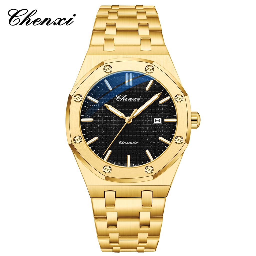 High-end Luxury Man Watch Original Watch Business Casual Gold Stainless Steel Luminous Date Waterproof Wristwatch Quartz Clock