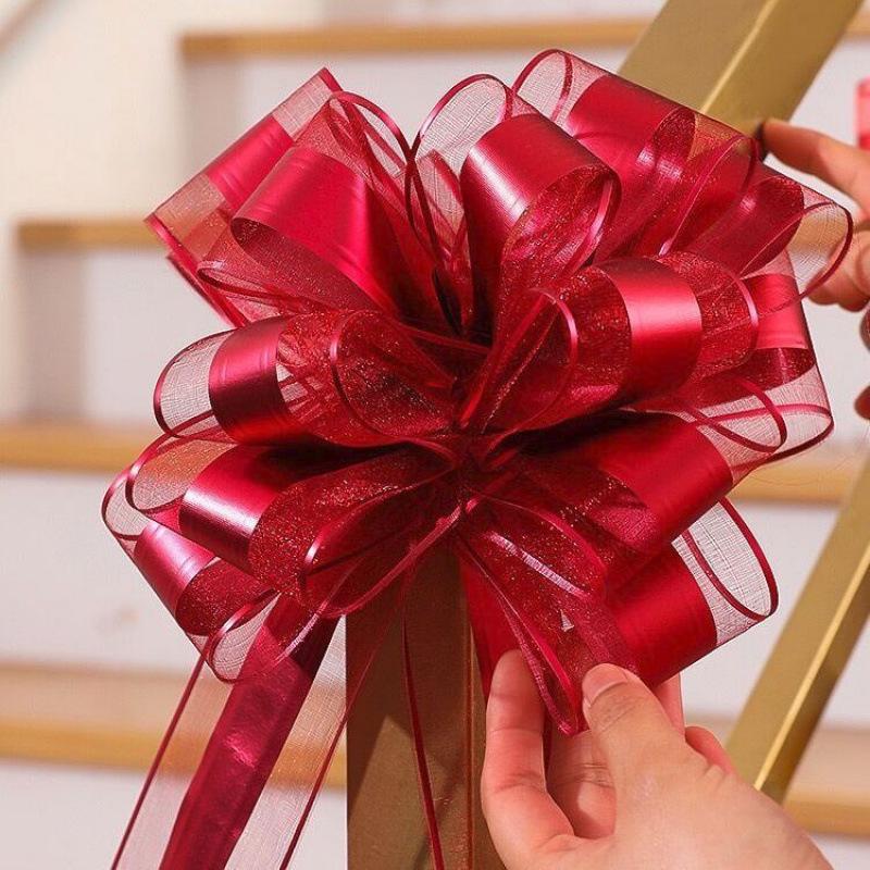 Large Wedding Car Ribbon Decoration Set for Ceremony and Wedding Room