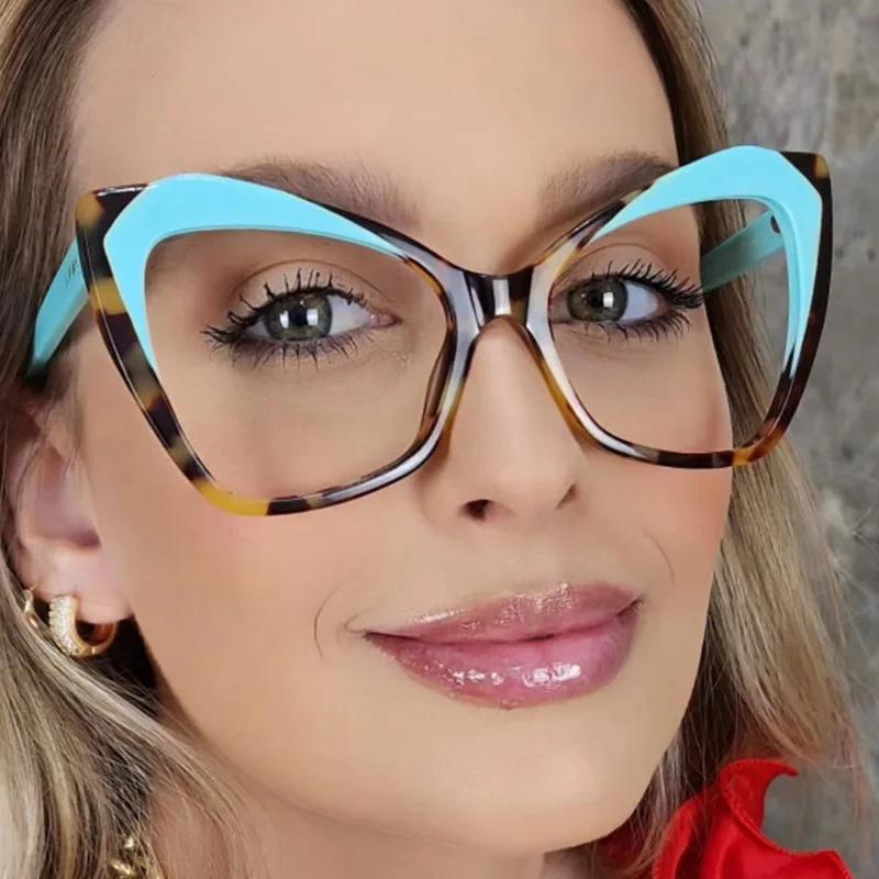 Vintage Anti Blue Light Blocking Butterfly  Glasses Women For Female Luxury Brand Designer Myopia Prescription Optical Frame