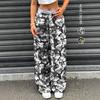 Women's Clothing European American New Camouflage Fashion Slim Low-waist Straight Leg Pants