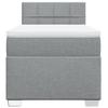 Maison Exclusive - Sommier à lattes de lit avec matelas Gris clair 90x200 cm Tissu