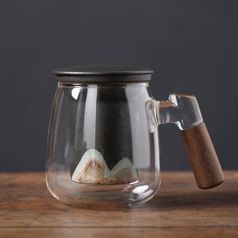 Wushiyuan Ceramic Mountain Cup with Lid Filter