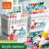 True Color 48-Color Washable Acrylic Markers for Student Graffiti and DIY Projects