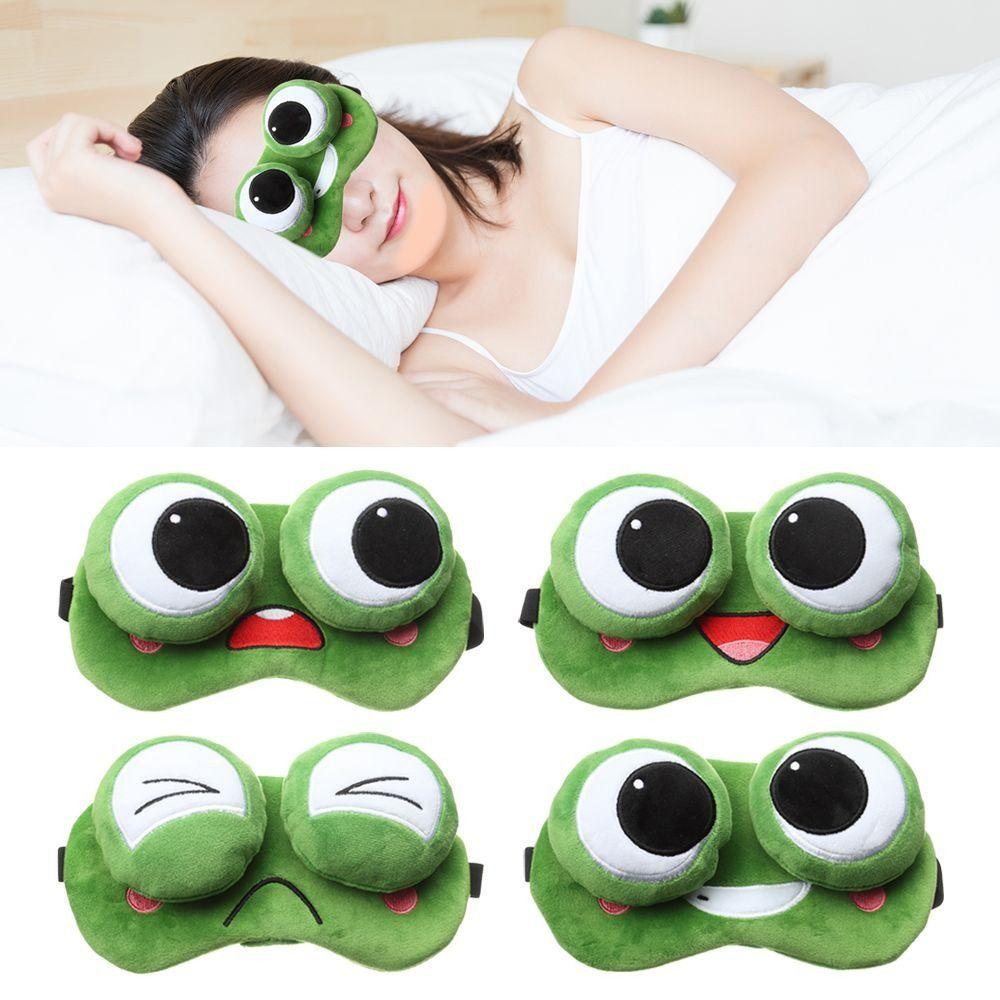 

Bandage Plush Sleep Mask Frog Sleeping Eye Cover New Eyes Relax Cover Travel B