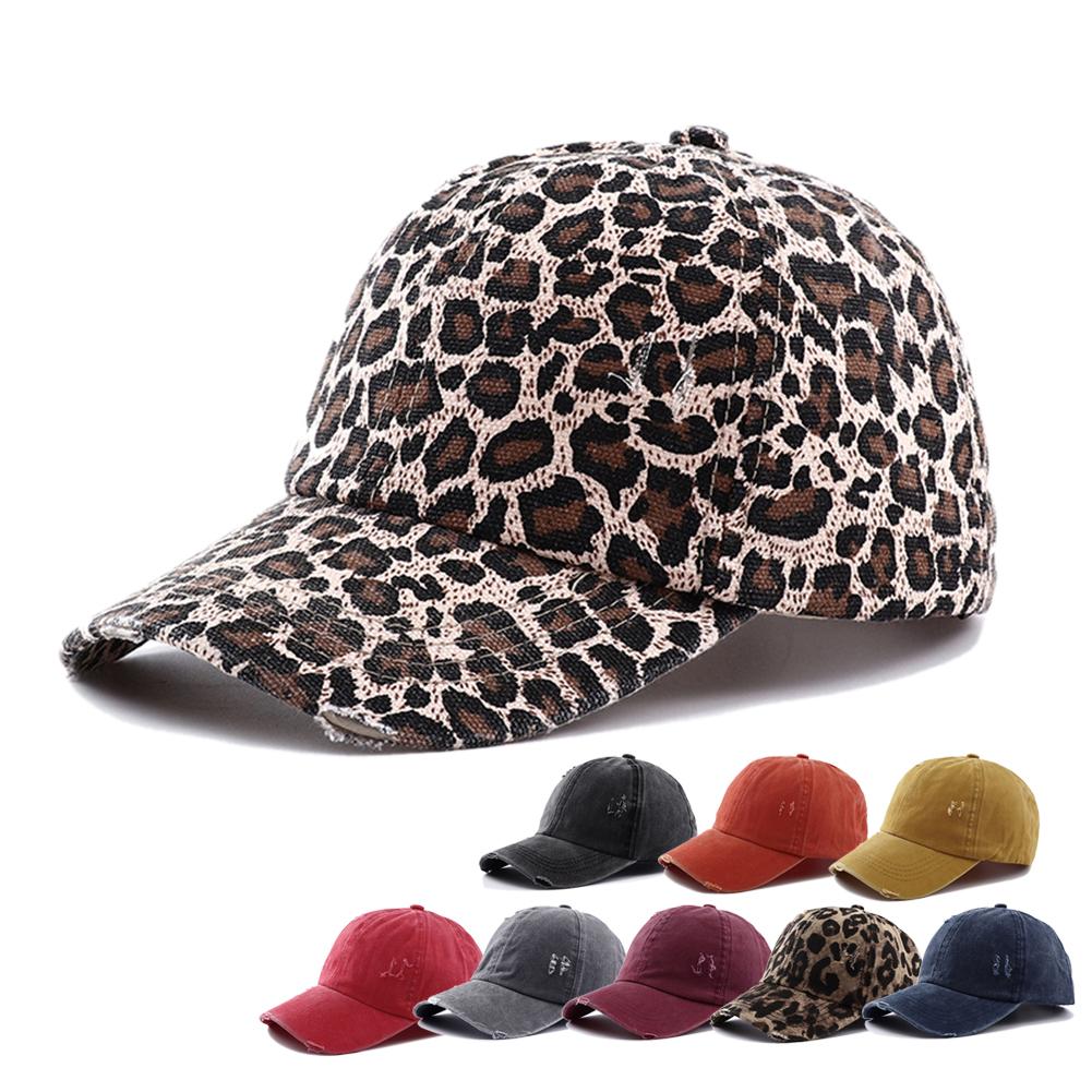 Dad Ripped Casual Adjustable Outdoor Cap Baseball Ponytail Print Leopard Style Street Urban Hop Hip Summer Spring New Brand Latest Fresh Hats For