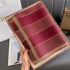 2023 Korean Fashion Striped Silk-Style Winter Shawl & Neck Warmer for Women