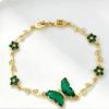 Crystal Inlay Crystal Bracelet Zirconia Women Bracelet Minimalist Look Leaf Bracelet  Dating Outfit