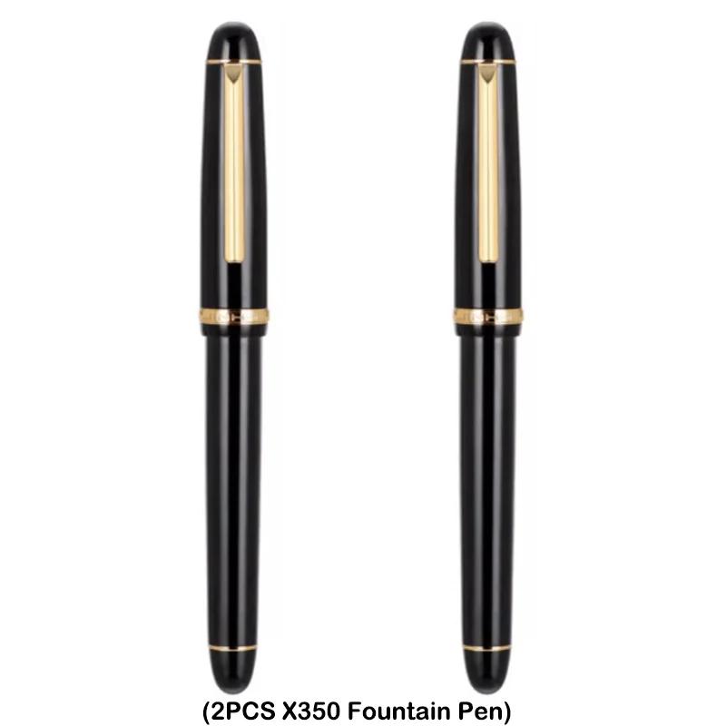 1/5 PCS JINHAO X350 Fountain Pen Calligraphy Metal Writing Ink Pen Golden EF F Nib Business Office School Supplies Stationery