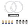 2*PTFE PTEE Tube  4*PC4 M6 Quick Fitting+4*PC4 M10 Straight Pneumatic Fitting Push