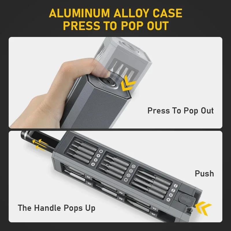 45 in 1 Electric Screwdriver Set 5 Torque Settings Precision Power Tool Magnetic Screw Driver Bits for Phone Glasses Watch PC