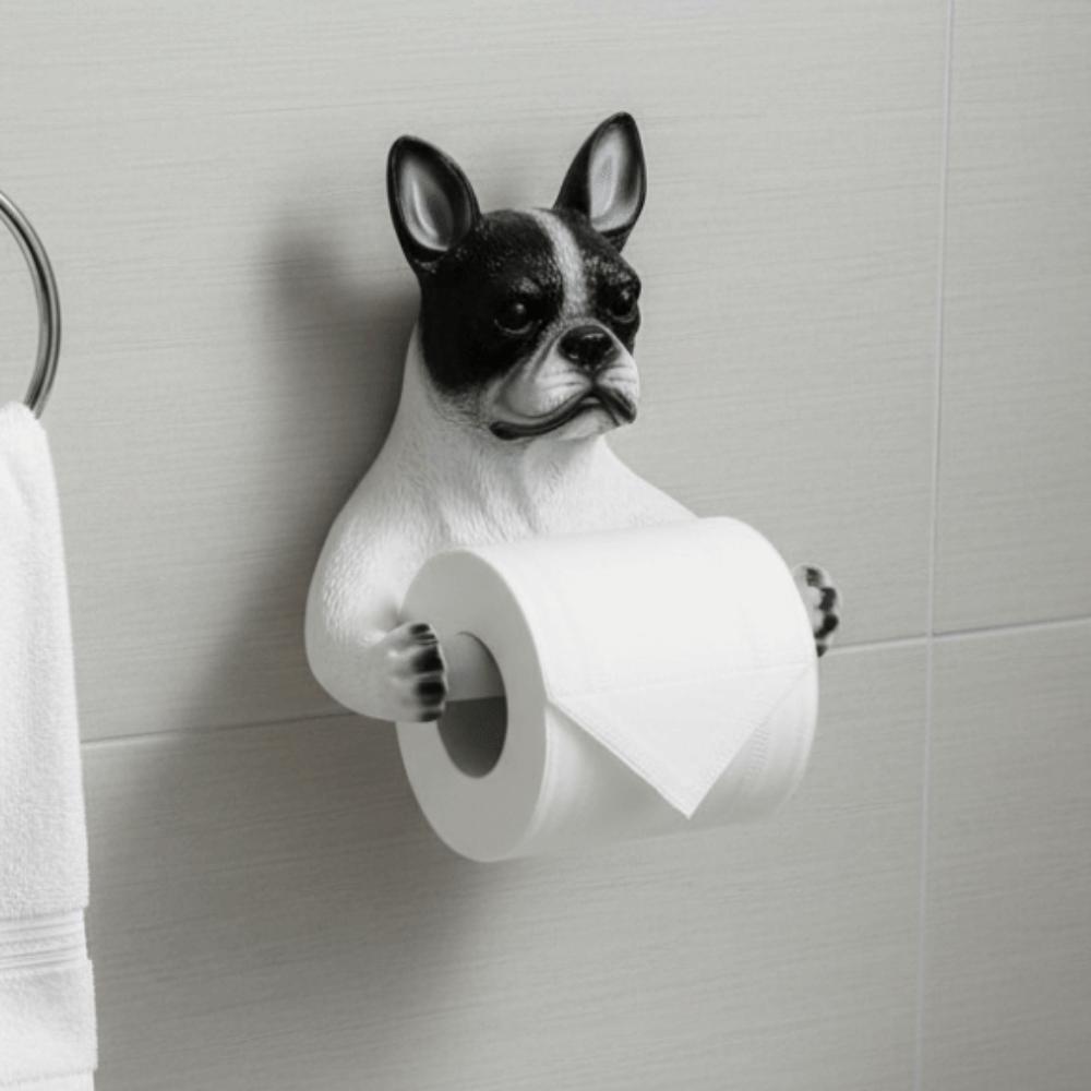 Dispenser Dog Toilet Roll Holder 3D Dog Shape Wall Mounted Roll Rack  Restroom