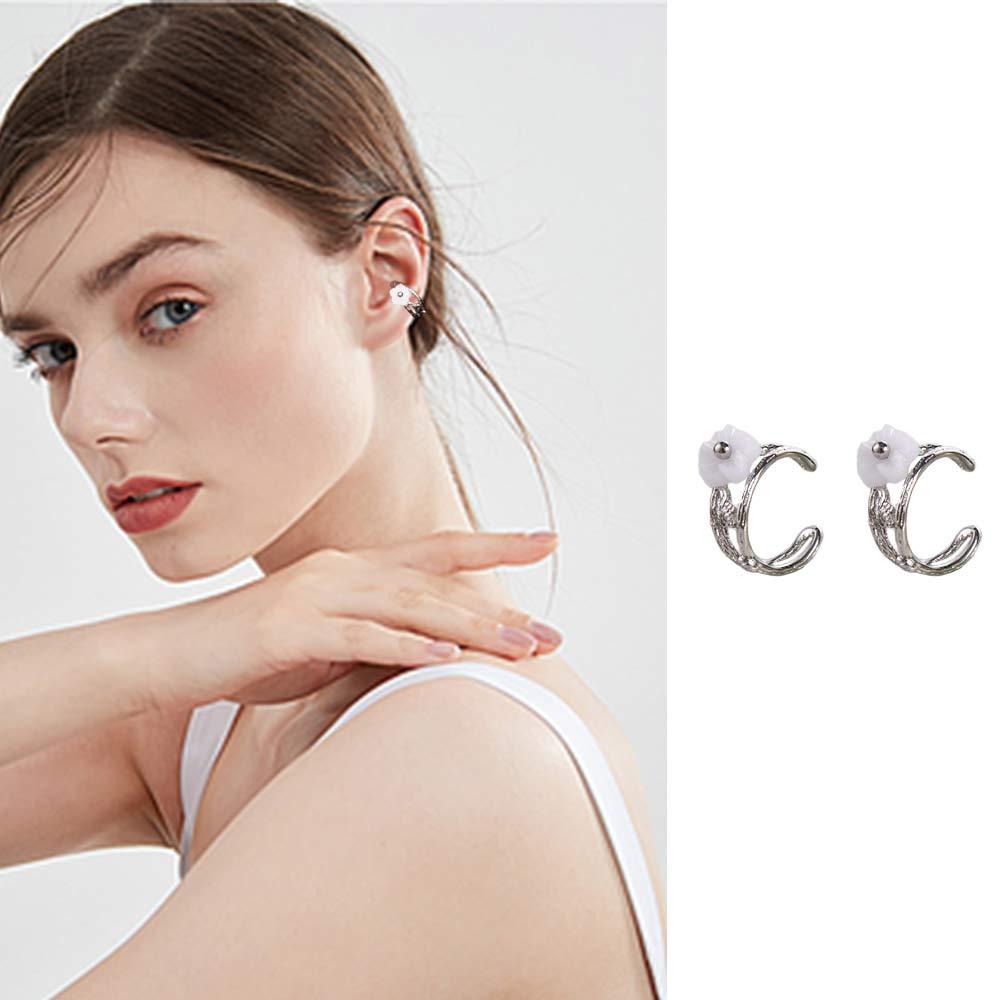 Sakura Mücevher Hediye Çiçek Küpe Klipsleri Kulak Manşeti Kıkırdak Klipsli Küpeler Kadınlar İçin Kore Küpeleri