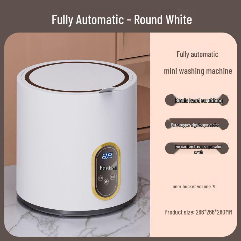 Compact Semi-Automatic Wash & Dry Combo for Baby Clothes, Underwear & Socks - Portable Dorm Laundry Solution