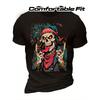 European Sizes Men'S & Women'S Skeleton Pirate Graphic T-Shirt - Soft Breathable Crew Neck Short Sleeve Tee with Skull & Crossbones