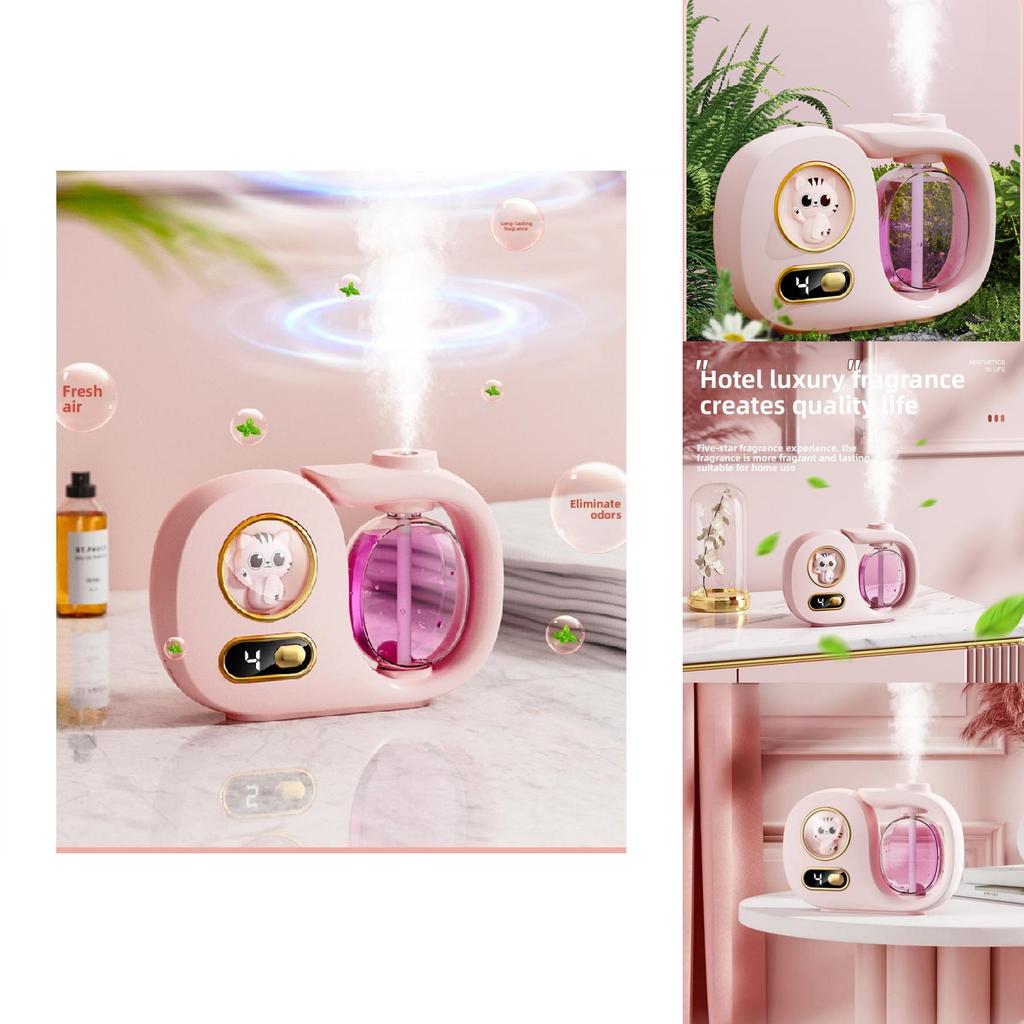 Animal Theme Aromatherapy Diffuser With Rechargeable Waterless Smart Oil For Home Use