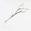 7.5" Dual-Tail Curved Pet Grooming Shears - 45° Bend for Upward and Downward Cutting