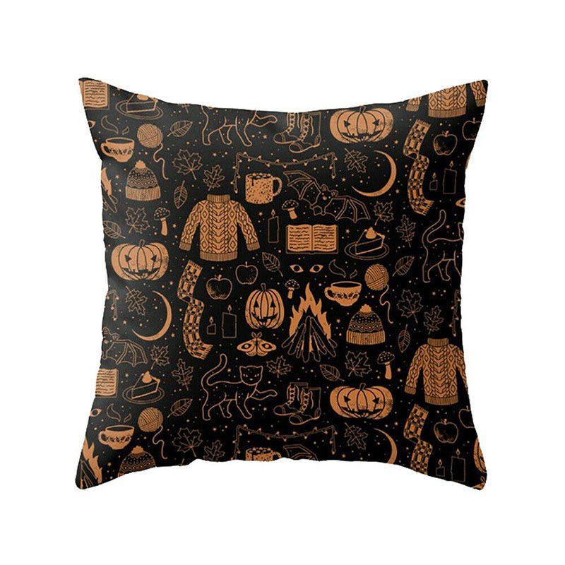 Fronha de Almofada com Estampa de Halloween Super Macia Ideal para Decoração de Casa e Presentes