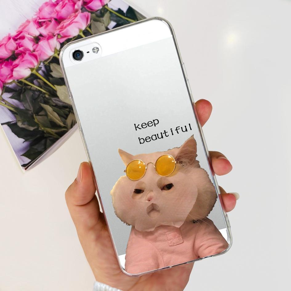 For iPhone 5 5S Case Fashion Astronaut Art Painted Shockproof Soft Cover For iPhone SE 2016 2020 SE2 TPU Funda on iPhone5 Bumper