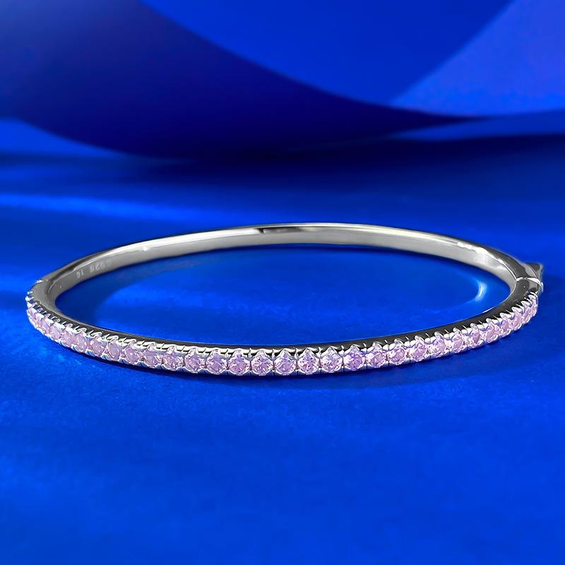 

Мужской серебряный браслет-манжета 925 пробы с текстурой: Половина розовая, половина простая, простой браслет наложницы. 20 cm