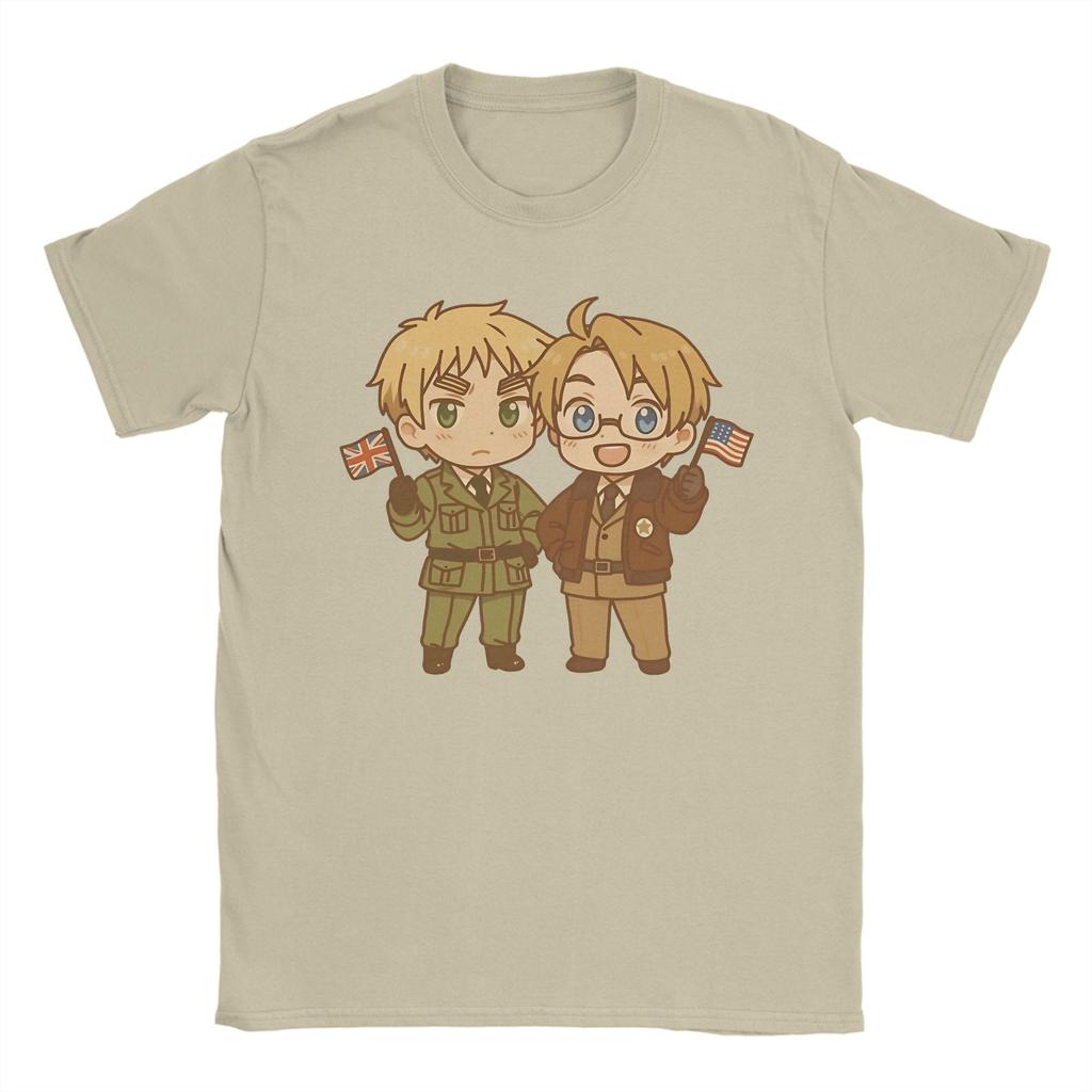 Hetalia Axis Powers T Shirt Unisexs Pure Cotton Fashion For Male Tshirt O Neck Tees Short Sleeve Clothes Plus Size