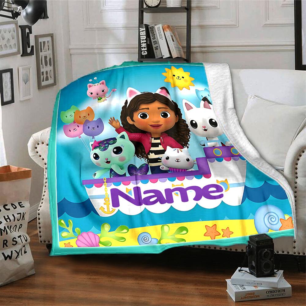 Custom Name Fantasy World Adventure Party Blanket For Couch Bed Plush Cozy Fuzzy Blanket Super Soft Warm Blankets For Fall And Winter 0916233