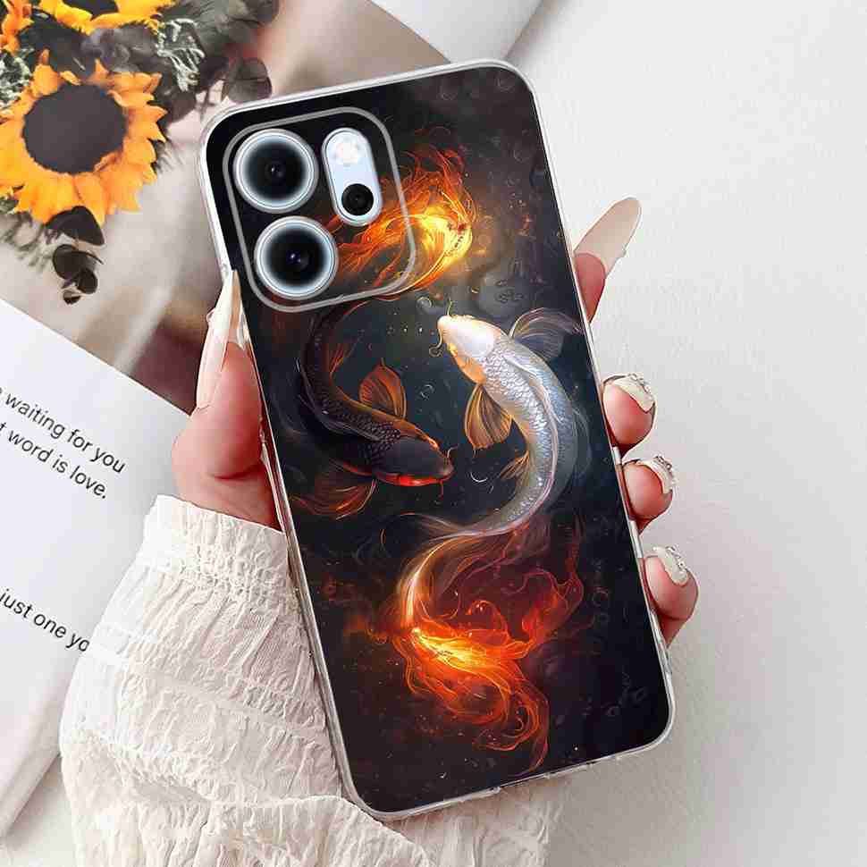 Für Oppo Reno14 F 5G CPH27436.57" Hülle Bunte Schmetterlingsblumen TPU Weiche Silikonhülle Für Oppo Reno 14 F RENO14F Handyhüllen