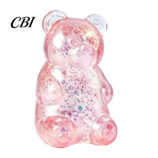 Animal Stress Toy Mini Clear Bear Squeeze Toy, Relief Sitting Sensory Soft Stretchy Sugar Ball Fidget Party Favors Adult