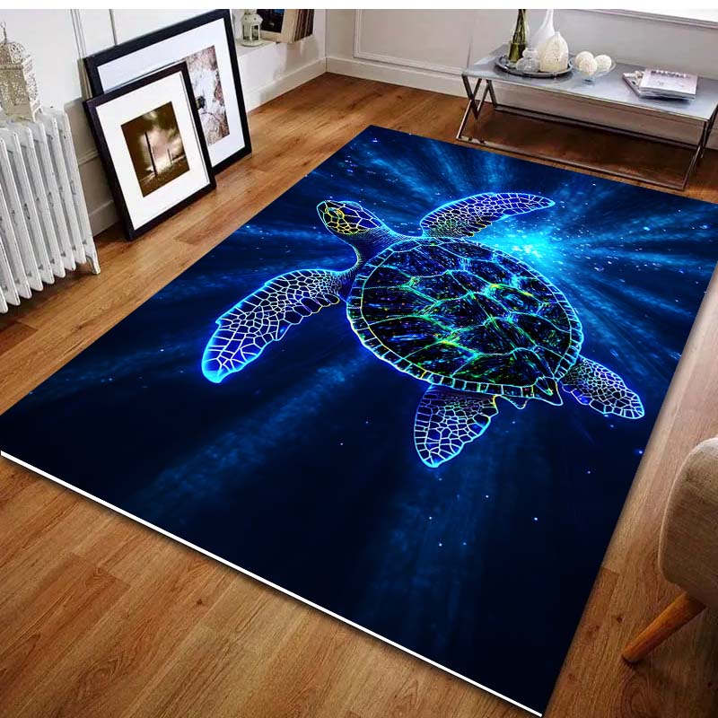 

Fantasy Undersea Sea turtles Print Carpet for Bedroom Living Room Bedside Sofa Floor Mat Modern Home Decor Area Rug 40x60cm