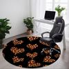 1pc Leopard Print Hearts Chair Carpet for Office Non-Slip, Machine Washable Rug for Office, Room - Polyester, Machine Made Yy251029159