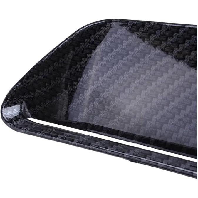 Hood Scoop Air Vent Outlet Insert Cover Trim Compatible with Dodge Challenger 2015 2016 2017 2018-2022 Black Carbon Fiber Style Plastic