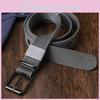 Design Minimalist Stylish Men Lightweight Woven Canvas Belt With Metal Clasp