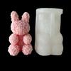 Rose Series Animal Aromatherapy Candle Silicone Mold Diy Rabbit Bear Handmade Soap Dripping Plaster Decoration Mold