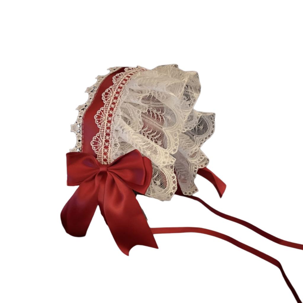 Lolita Headband Adjustable Hair Band Ruffled Lace and Bowknot Headpiece Jewelry for Cosplay and Punk Style Enthusiasts