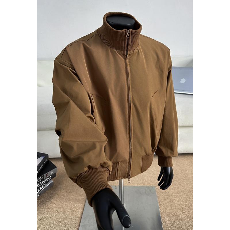 Men s Winter Padded Cotton Flight Jacket - American Style, Stand Collar, Short Loose Fit 3XL [160-170 kg]