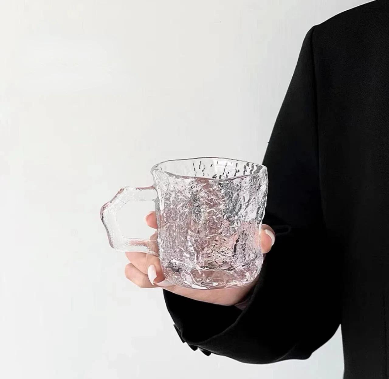 

200 мл розовое с ледниковым стеклом высокого уровня внешний вид бытовые напитки вода чашка кухонный кофе холодные напитки кружки молоко 200ML прозрачный