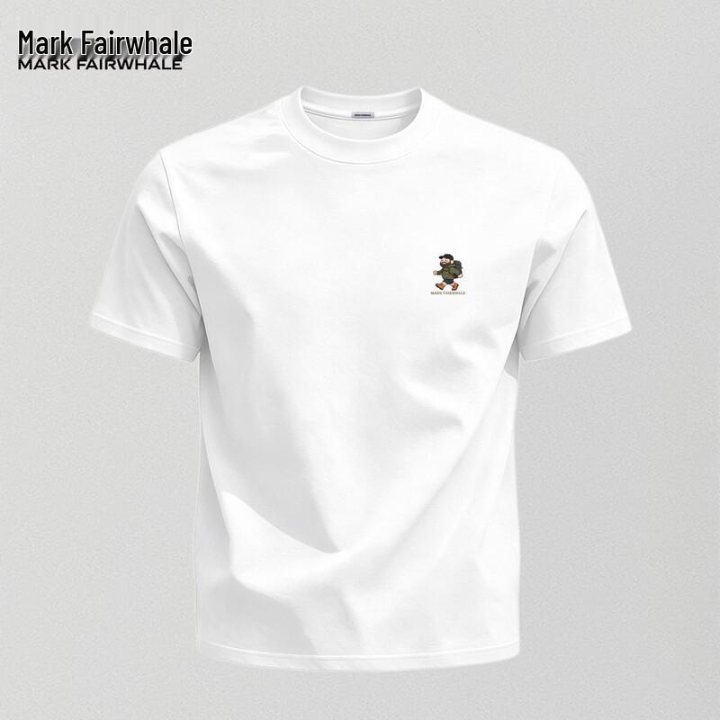 Mark Fairwhale Men s Printed Cotton Short Sleeve T-Shirt L белый